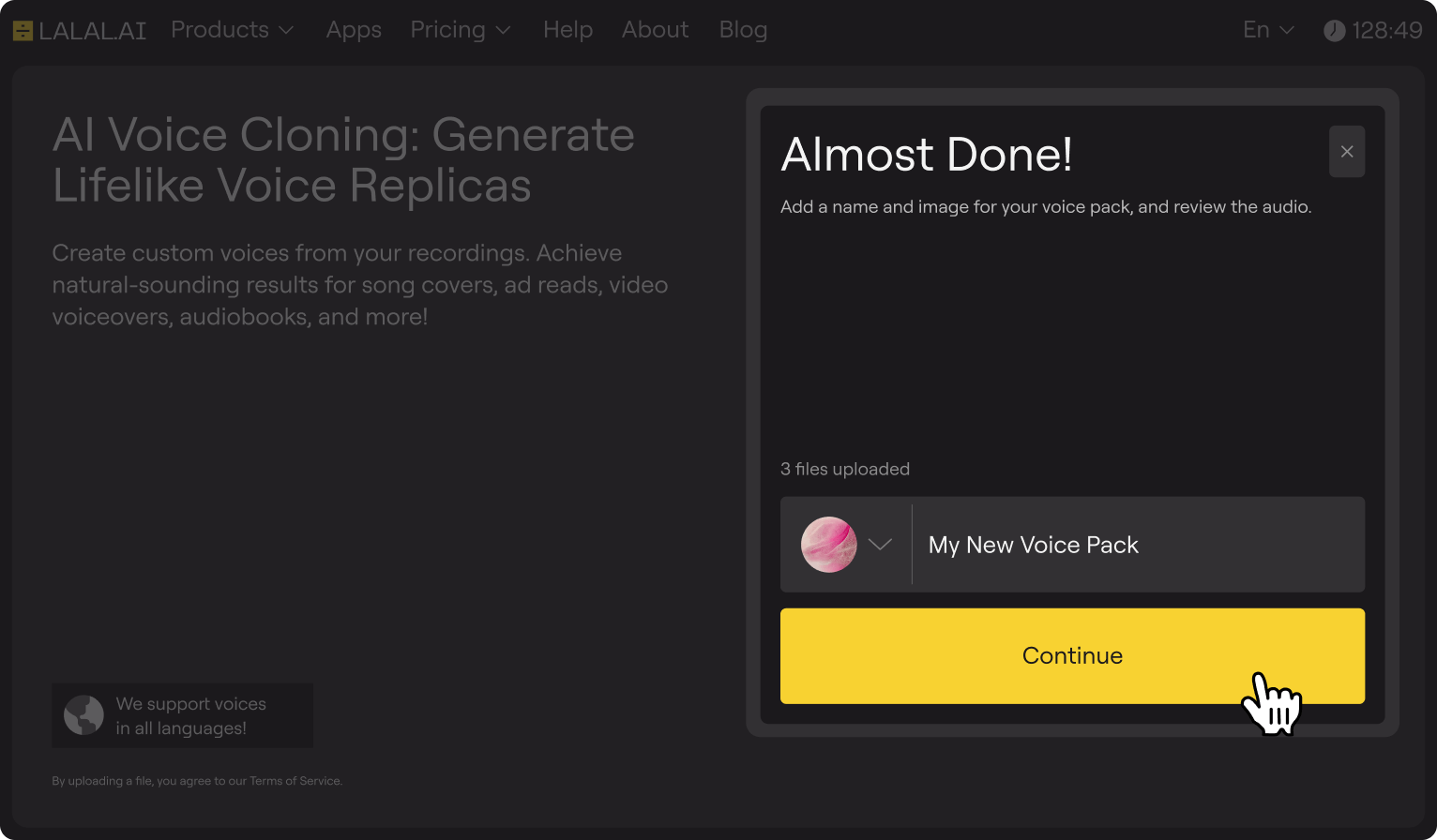 Initiate training process